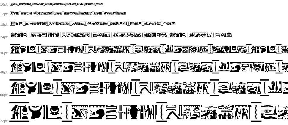 Fonts Vector Hieroglyps schriftart Wasserfall