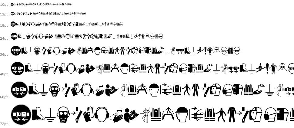 Fonts Vector Iso 7010 Mandatory 字形 Waterfall