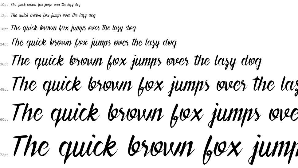 Forever Brush Script font Waterfall