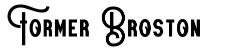 Former Broston font