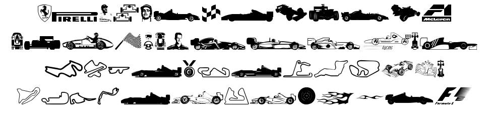 Formula 1 font specimens