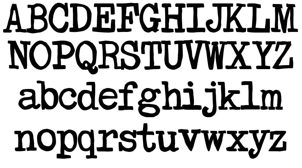 Formulario 1312 字形 标本