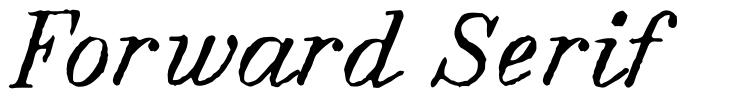 Forward Serif písmo
