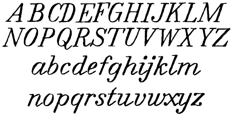 Forward Serif písmo Exempláře