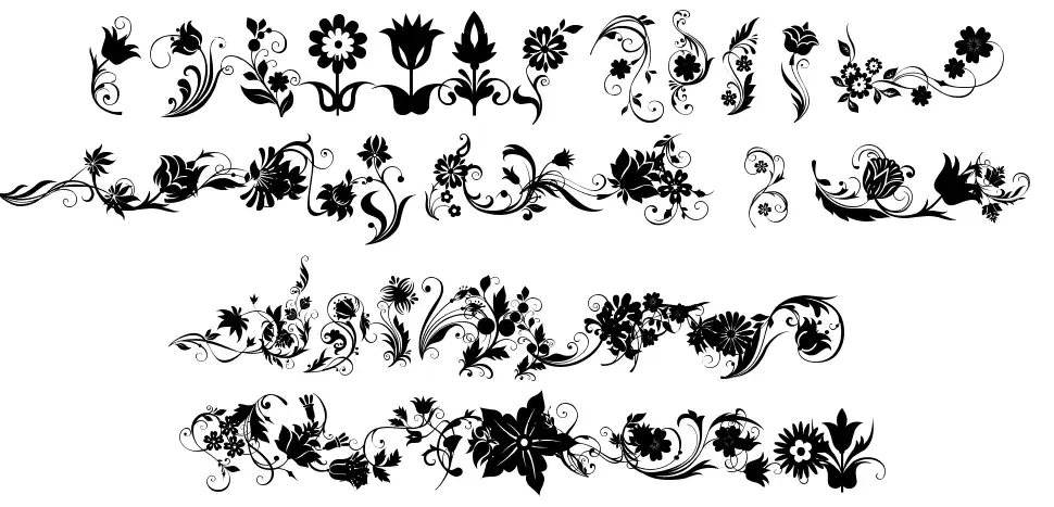 Fotograami Flower font by Khaled Aldousari FontRiver Fotograami Flower font by Khaled Aldousari FontRiver