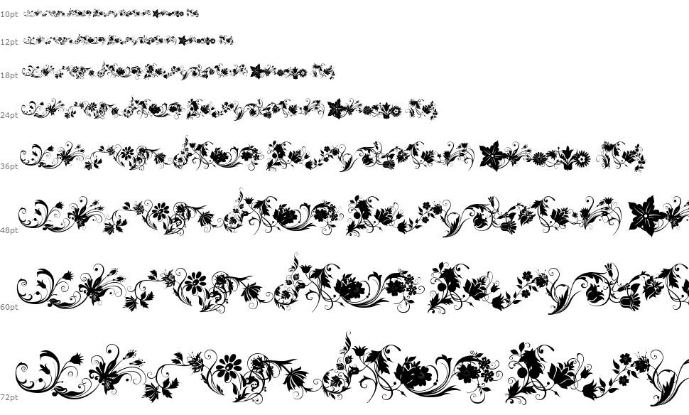 Fotograami Flower шрифт Водопад