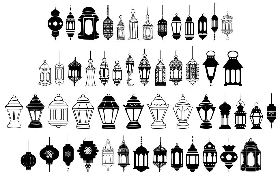 Fotograami Lamp Islamic font specimens
