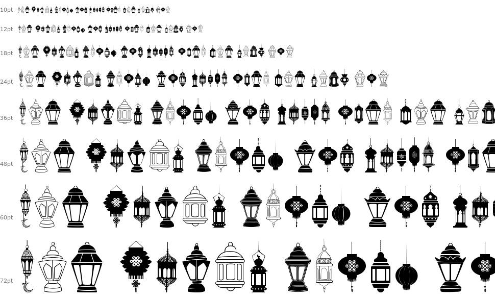 Fotograami Lamp Islamic písmo Vodopád