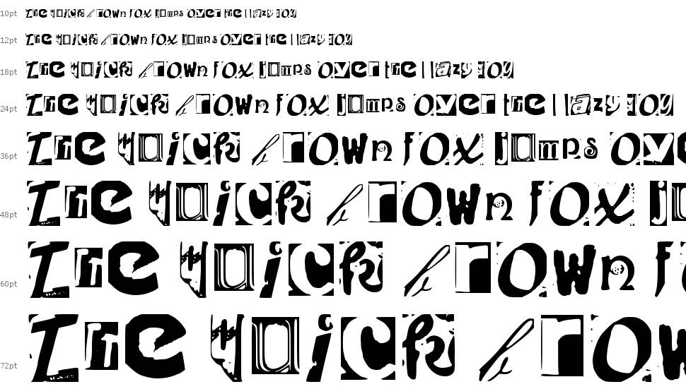 Found Type písmo Vodopád