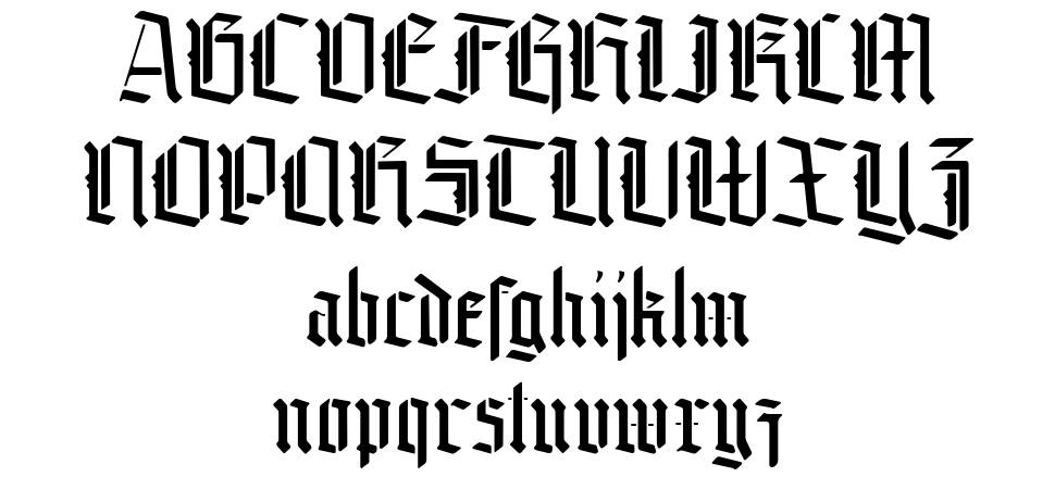 Fountencil 字形 标本