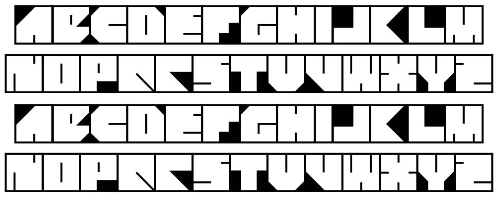 Four Four font specimens