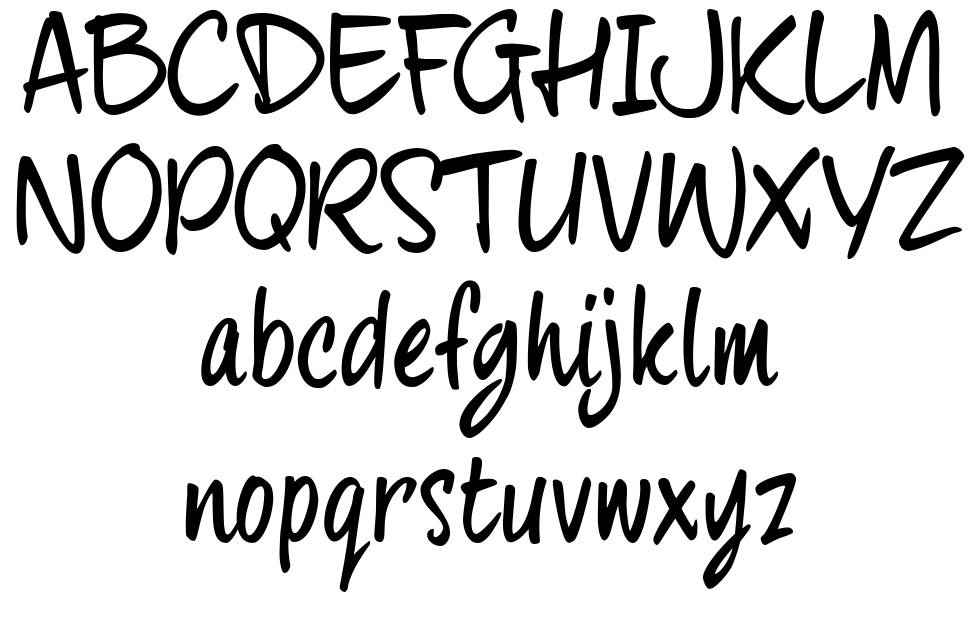 Four Hand font Specimens