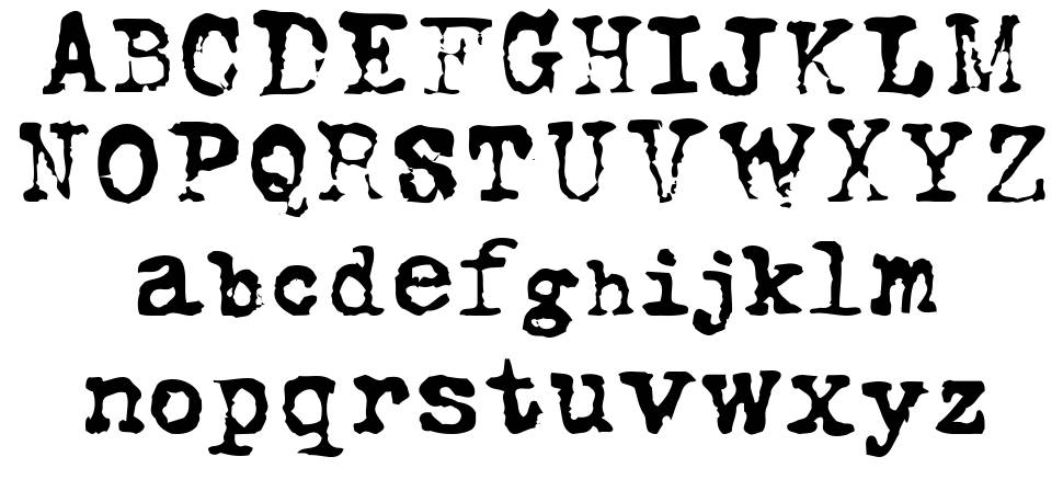 FoxScript 字形 标本