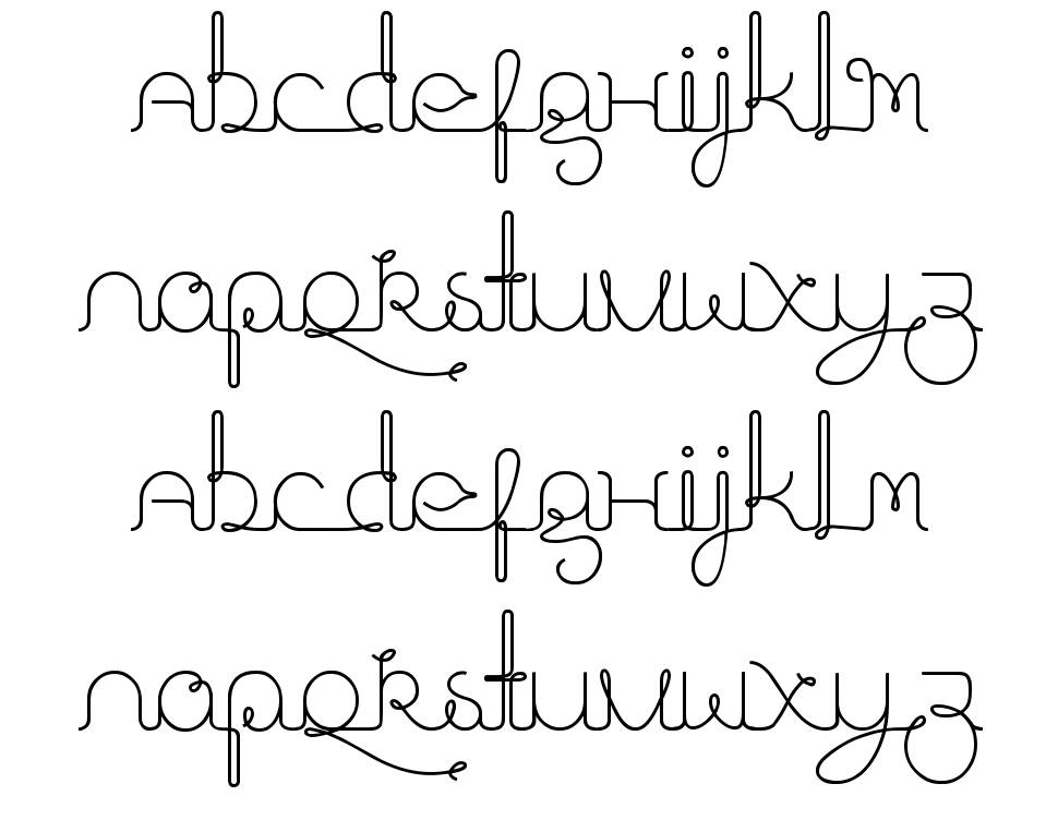 Fragments of Eter font specimens