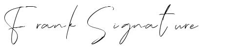 Frank Signature czcionka