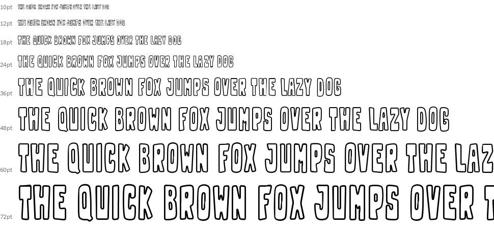 Franky Outline font Waterfall