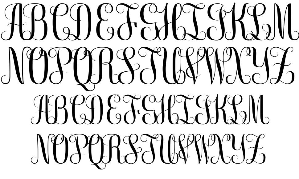 Free Monogram font specimens