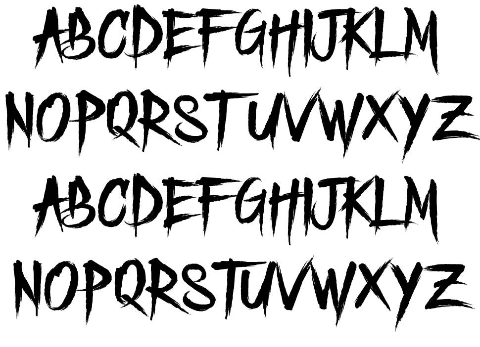Freedoomed font specimens