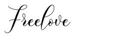 Freelove font