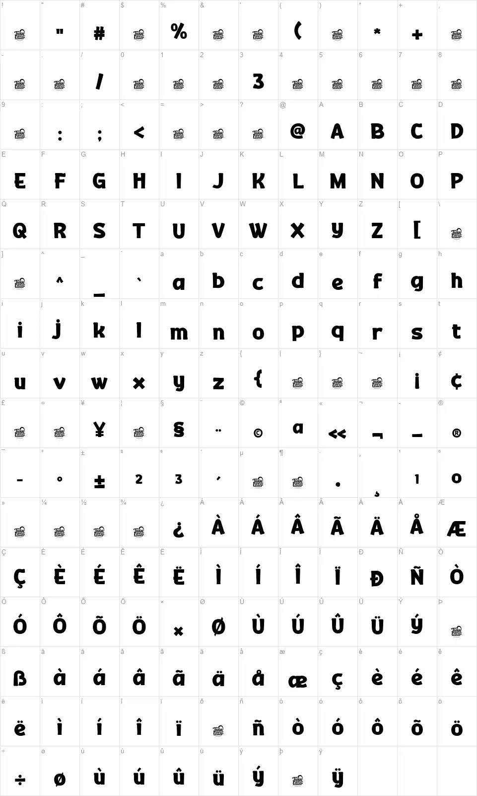 Fresh Jeruki Map Fresh Jerukifont character map