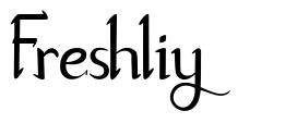 Freshliy font