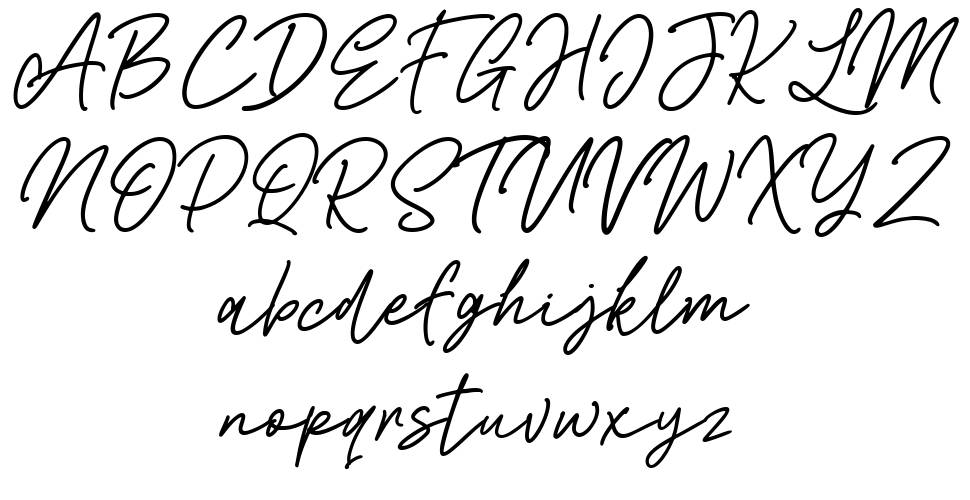 Freville Script font specimens