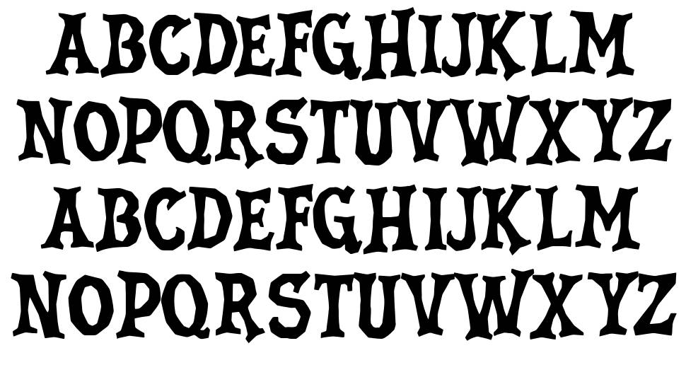 Fright Maiden font specimens