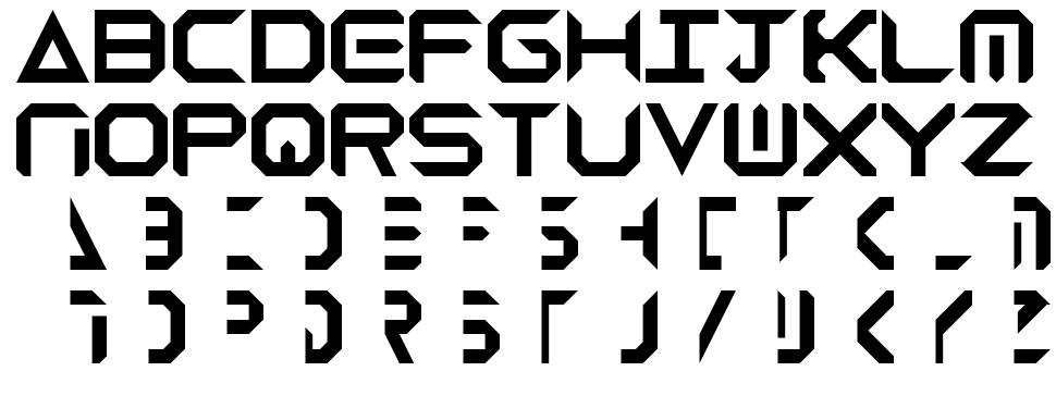 Fringe font specimens