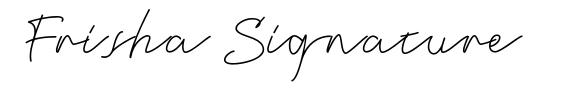 Frisha Signature フォント