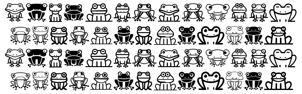 Froggy 字形 标本