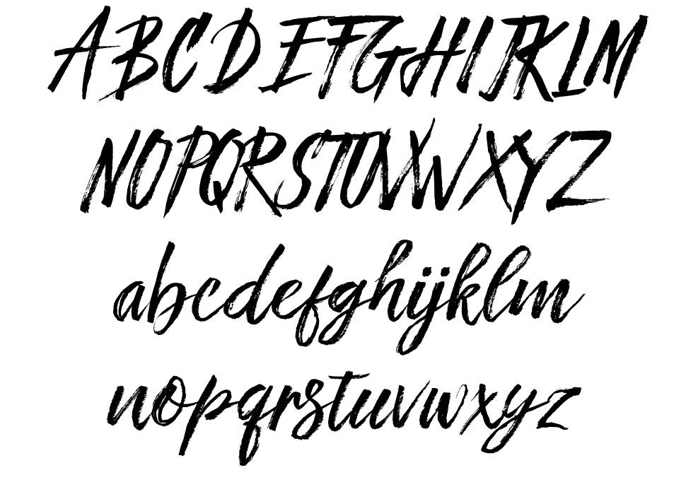 Fronte Script font specimens