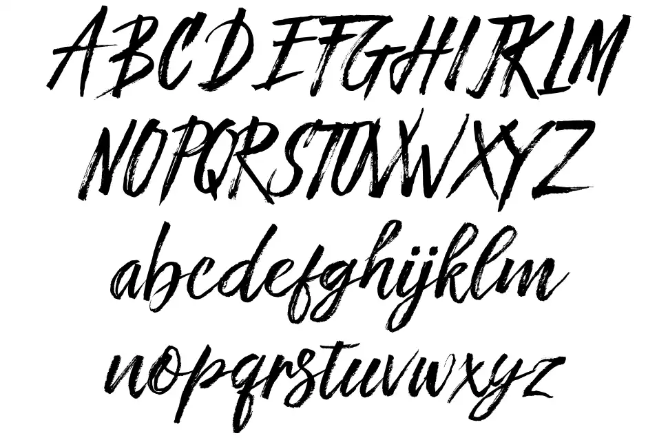 Fronte Script font Örnekler