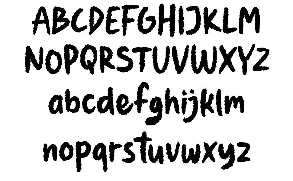 Fronzy font Örnekler