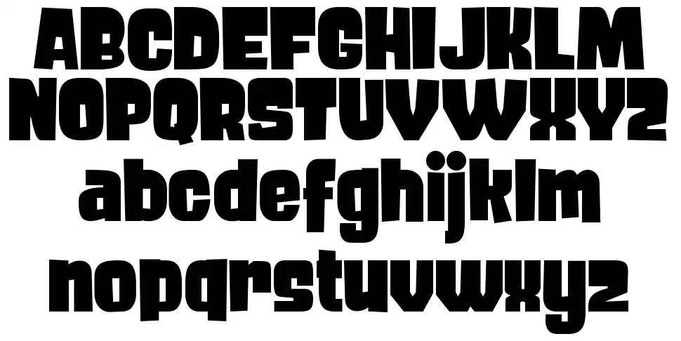 Fros Boldfont specimens