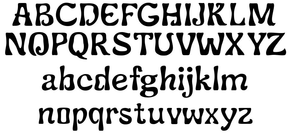 Funkley font specimens