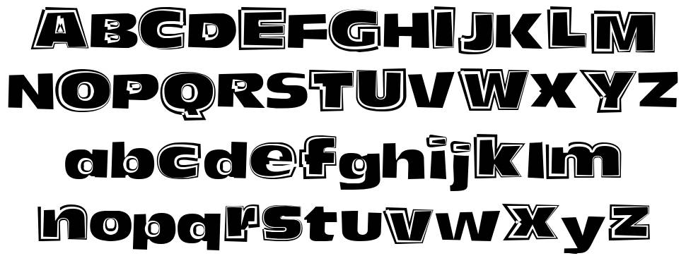 Funky Olive font specimens