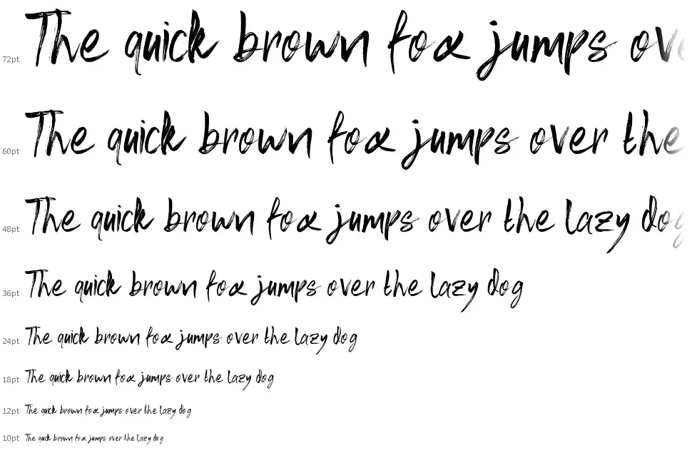 Fusha Brushfont waterfall