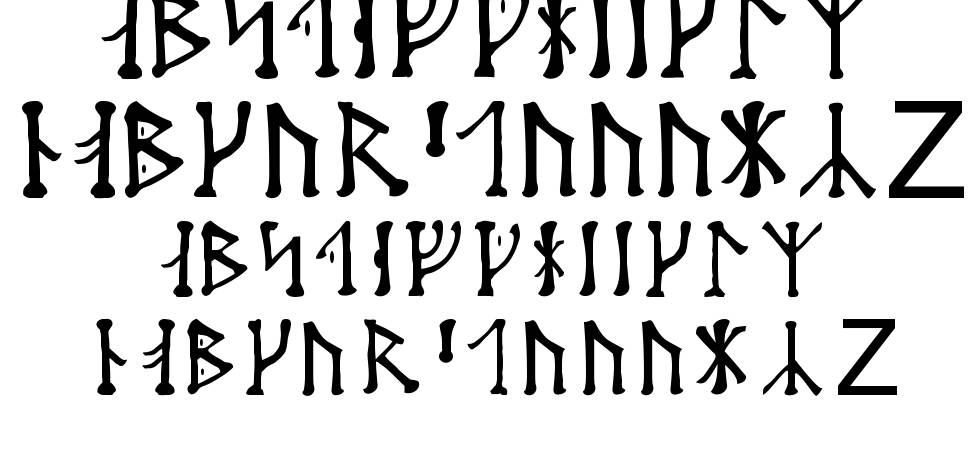 Futharken 字形 标本