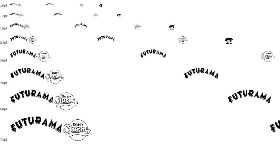 Futurama Dingbats шрифт Водопад