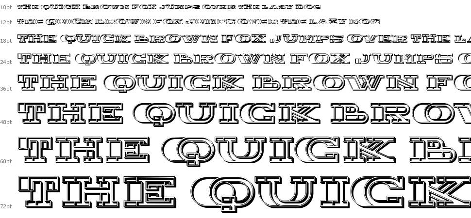 Future Zing font Waterfall