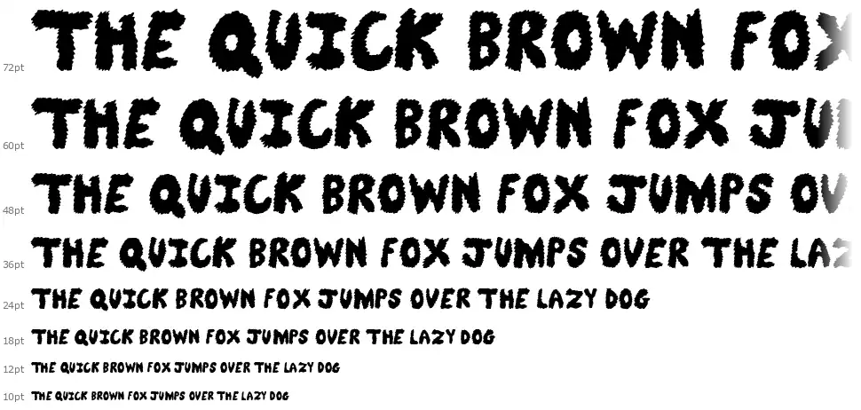 Fuzzy Bear font Waterfall