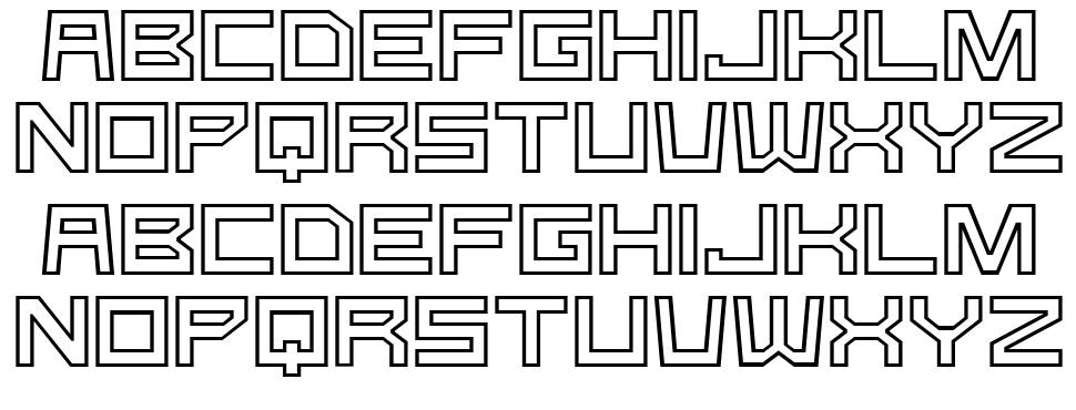 G-Type font specimens
