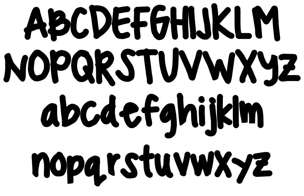 Gabee the goomba font specimens