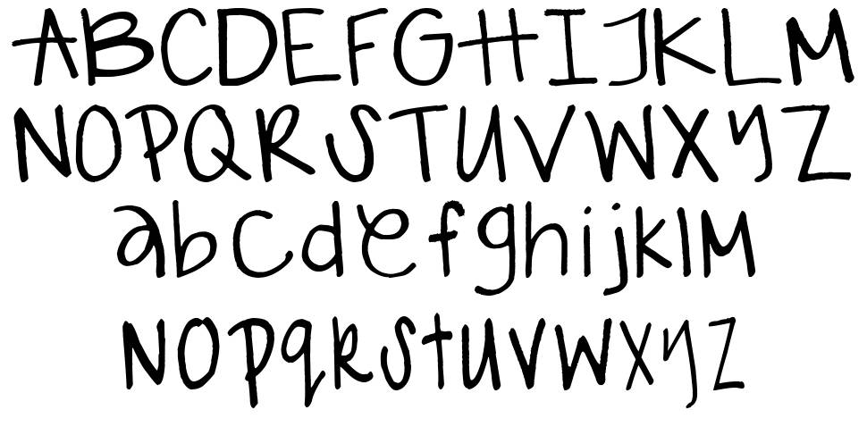 Gabiies Handwritting font specimens