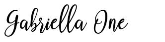 Gabriella One font