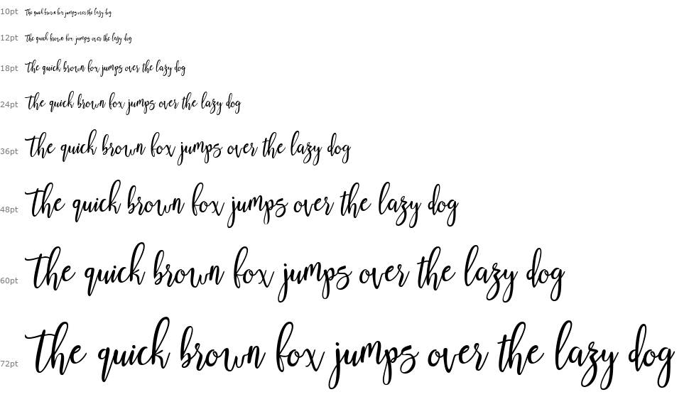 Gabriella One font Waterfall