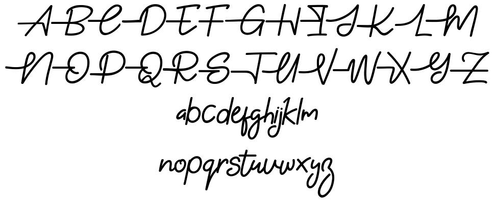 Gabuek Script font Örnekler