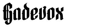 Gadevox шрифт