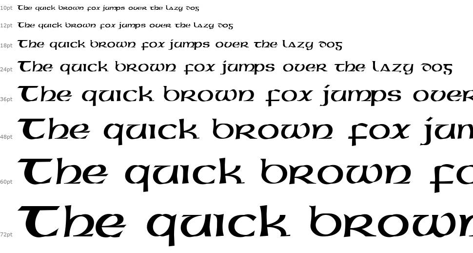 Gaeilge шрифт Водопад