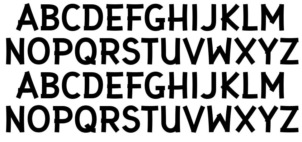 Gaffer Type font specimens